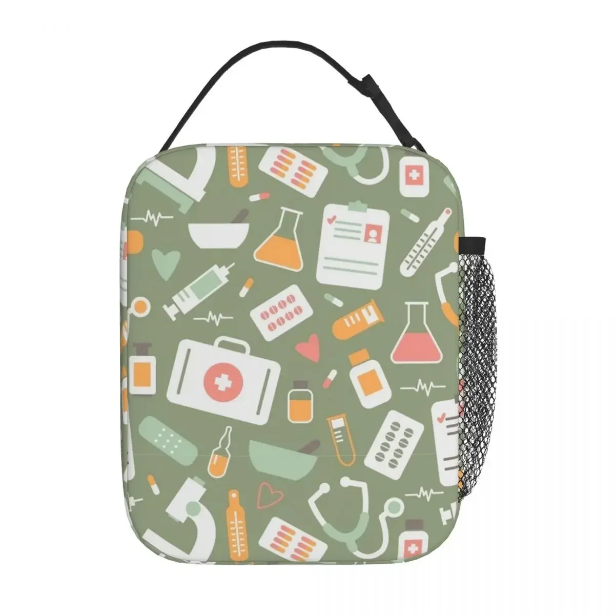 Food Storage Bag - Krankenschwester-Muster Isolierte Lunch-Tasche für Schule und