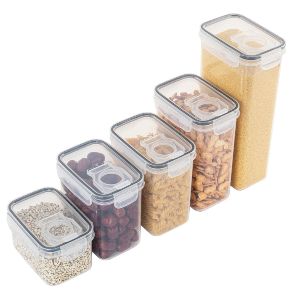 Food Storage With Dividers - Versiegelte Kunststoff-Aufbewahrungsbox für Lebensmittel, Müsli, Süßigkeiten,