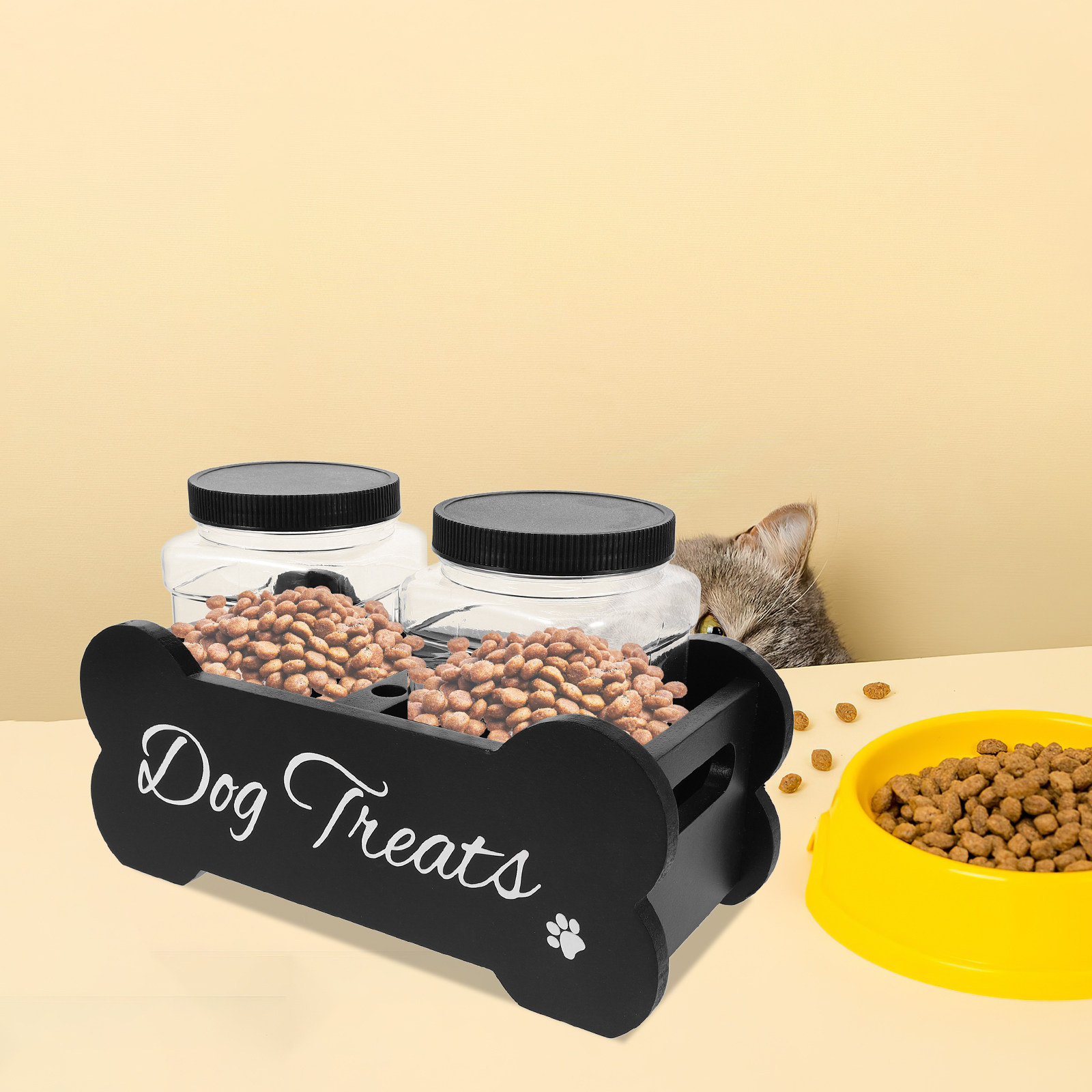 1 Set Elegante Hölzerne Hundel – Food Storage With Dividers Bewertung und Preis